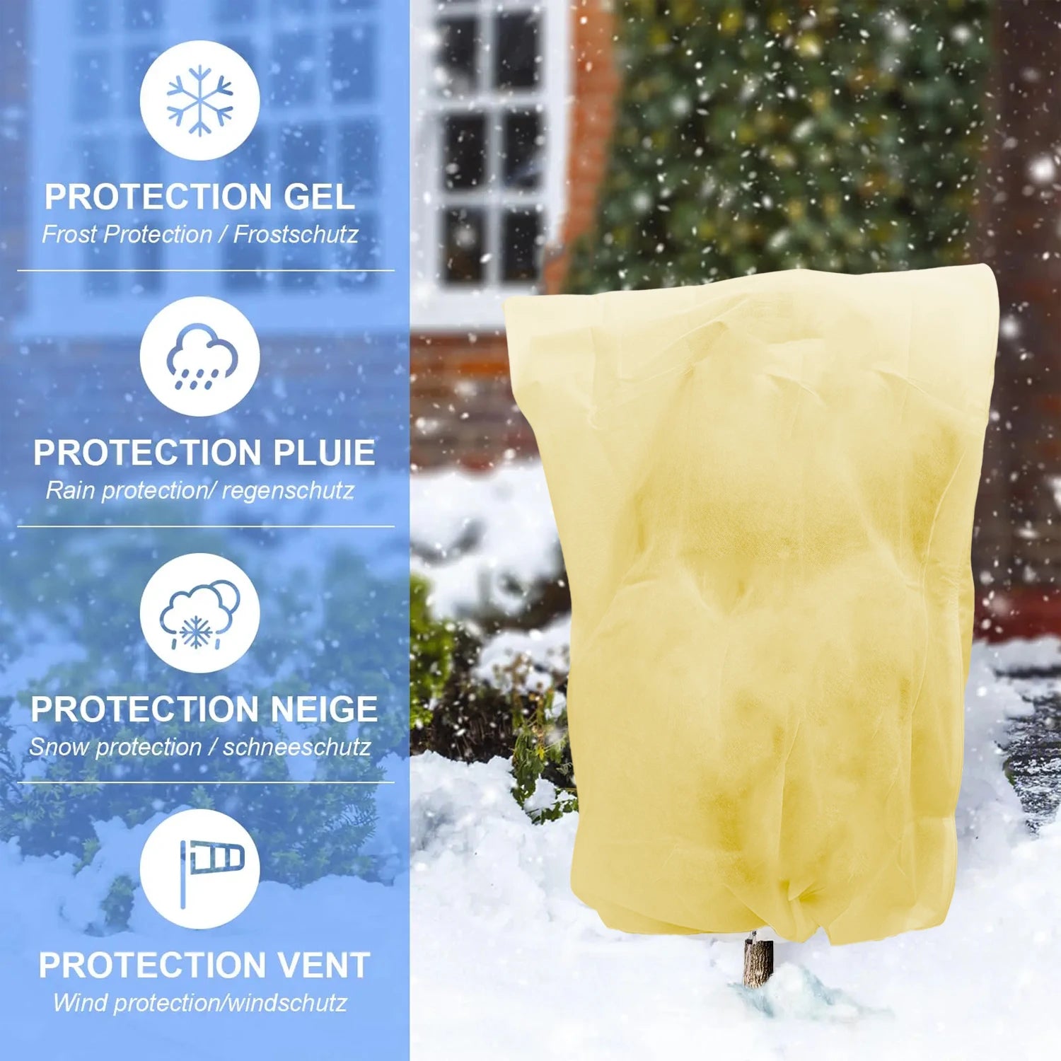 Winter Plant Protection Bag | Anti-Frost Zipper Drawstring Cover | EarthPawColletive