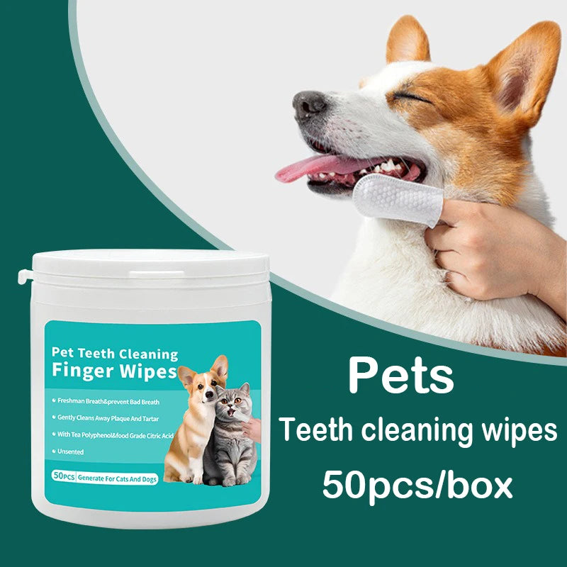 Pet Finger Toothbrush & Wet Wipes | Dog & Cat Oral Care | EarthPawColletive