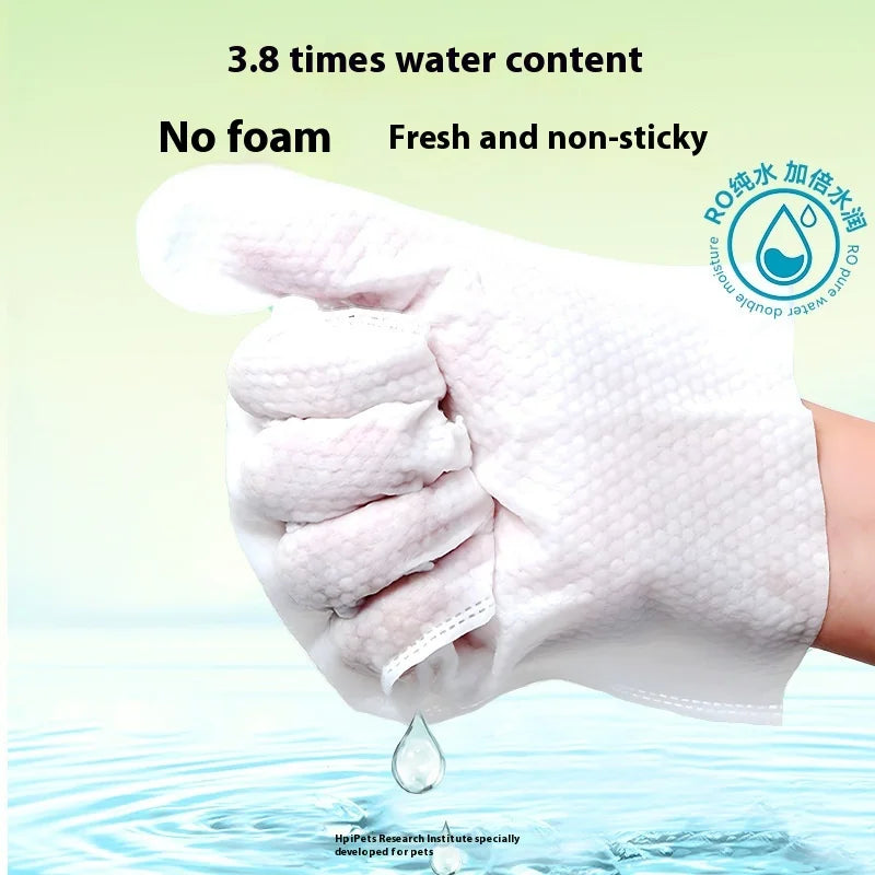 Pet Cleaning Gloves | 6pcs Dog & Cat Bath Wipes | Deodorizing & Dry Cleaning | EarthPawColletive